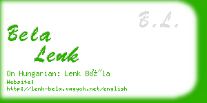 bela lenk business card